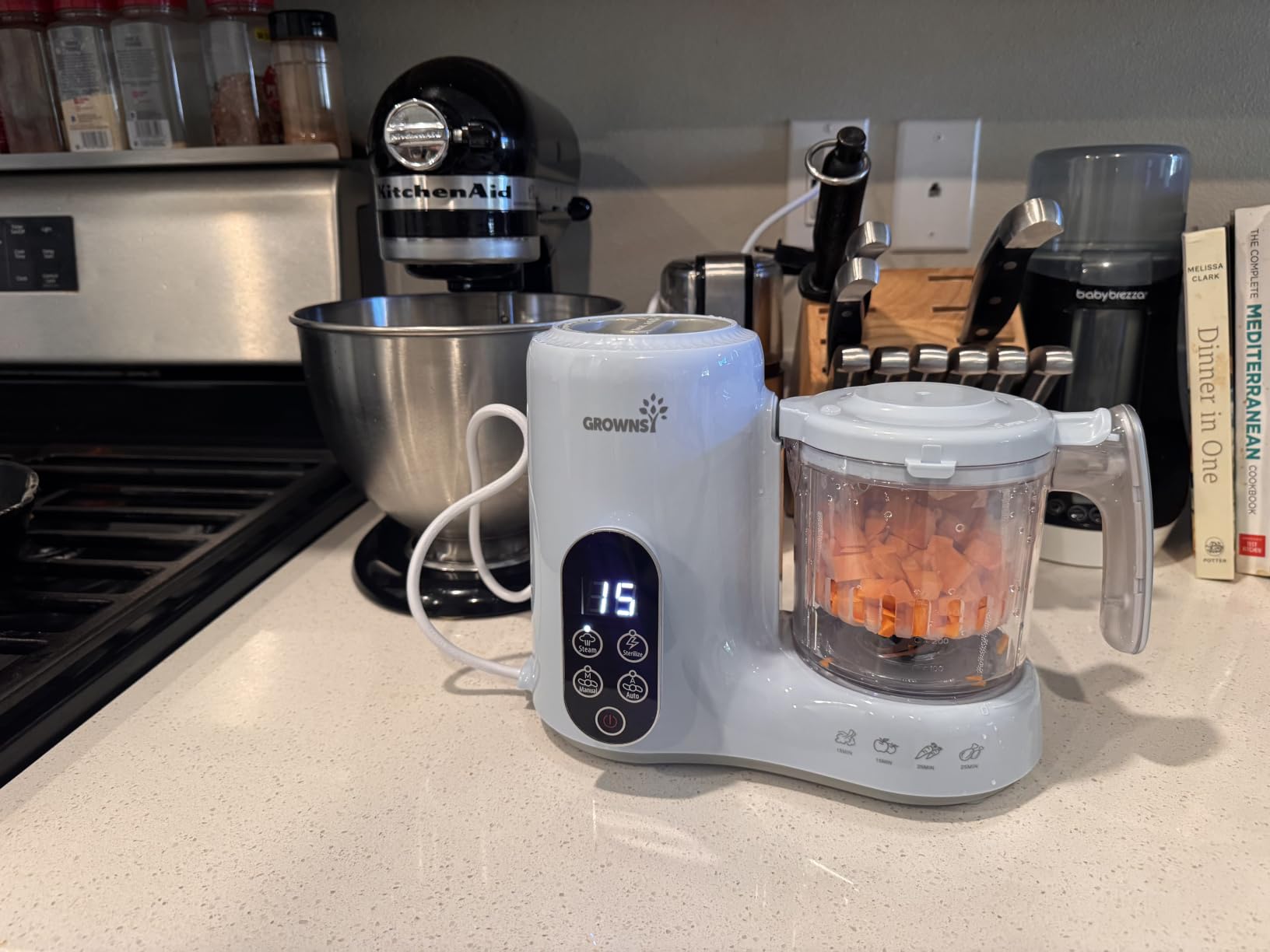 Grownsy Baby Food Maker, Steamer & Blender Baby Food Processor, White customer photo 2