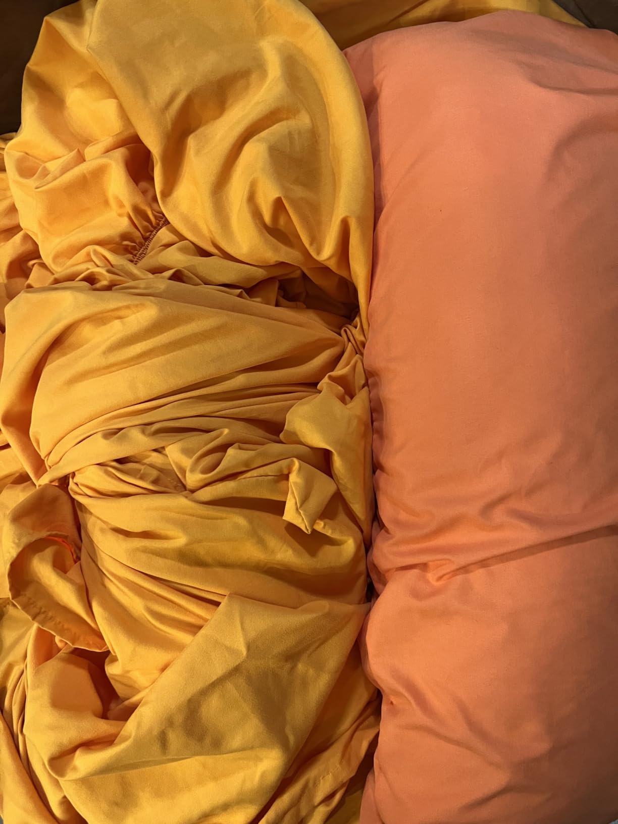 Elegant Comfort Luxurious 1500 Premium Hotel Quality Microfiber 4-Piece Sheet Set, 18-24 Inches Deep - Extra Deep Pocket Sheets - Ultra Soft 4PC Deep Pocket Sheets, King, Orange customer photo 2