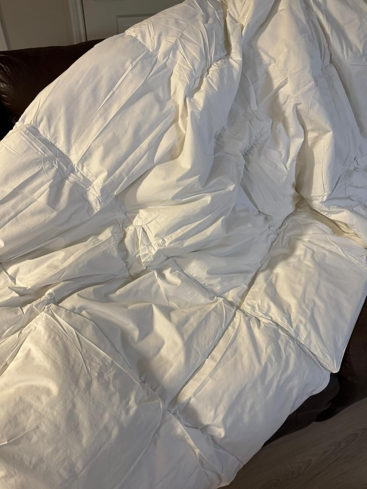 Hotel Grand Luxury White Goose Feather Down Fiber Comforter Full Queen Size customer photo 1
