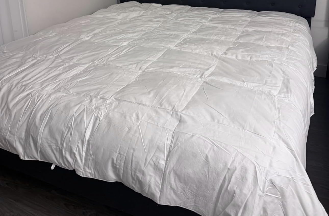 Hotel Grand Luxury White Goose Feather Down Fiber Comforter Full Queen Size customer photo 2
