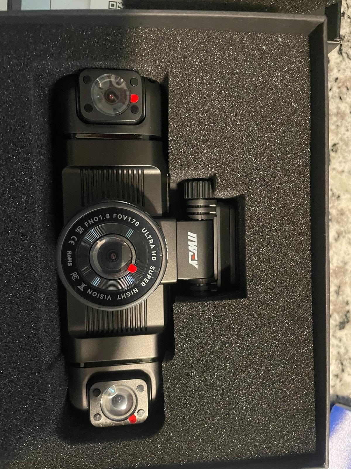 IIWEY N5 4 Channel Dash Cam for Cars, 360° View 2K Front 1080P Rear Inside customer photo 2