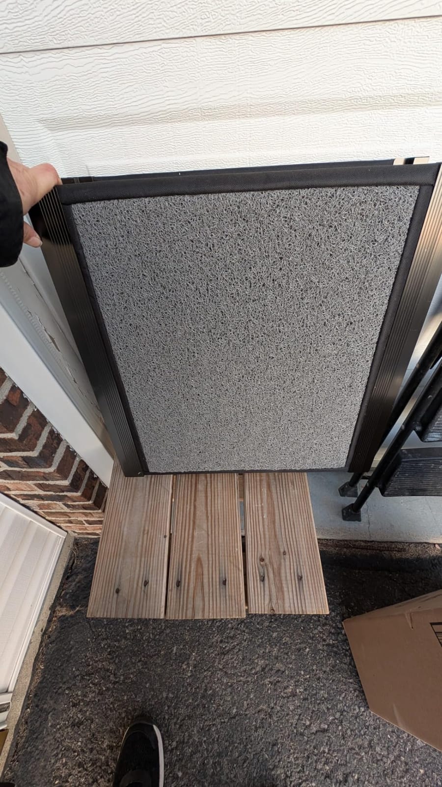 Dog Ramp for Car 𝟕𝟏”𝐱𝟐𝟎” Large Folding Pet Stair Ramps for Truck, SUV, with Non-Slip Surface, Up to 250LBS, Outdoor Dog Car Ramp for Medium & Large Dogs, Portable Pet Steps customer photo 2