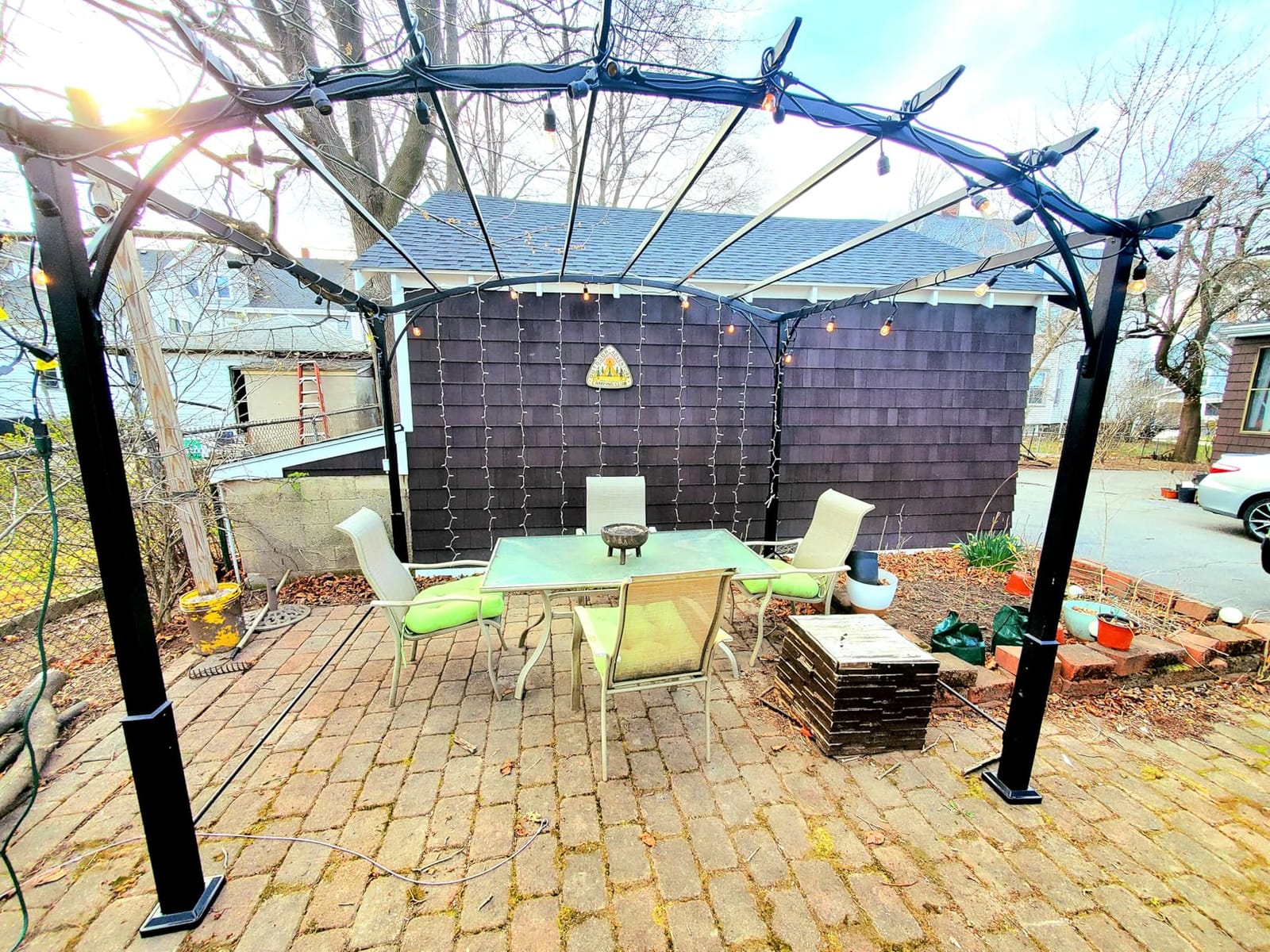 ABCCANOPY Arched Pergola 10'x12' with Retractable Sun Shade, Dary Gray customer photo 1