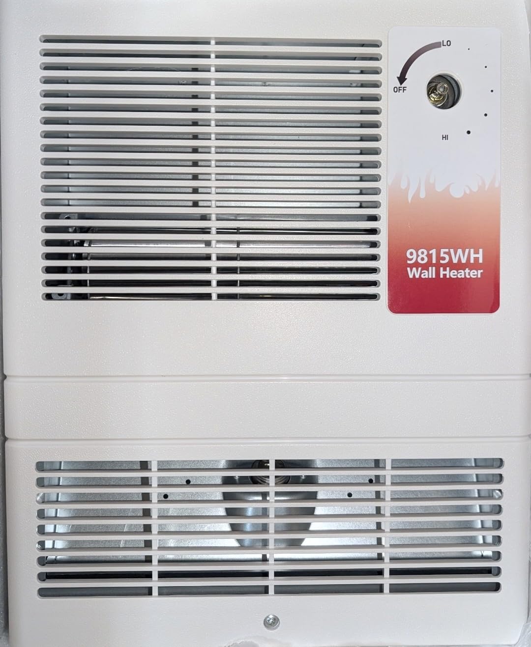 9815WH Electric Wall Heater with Built-in Adjustable Thermostat and Silent Motor, Overheat Protection, 1500 Watts, 120/240 Volts, White customer photo 1