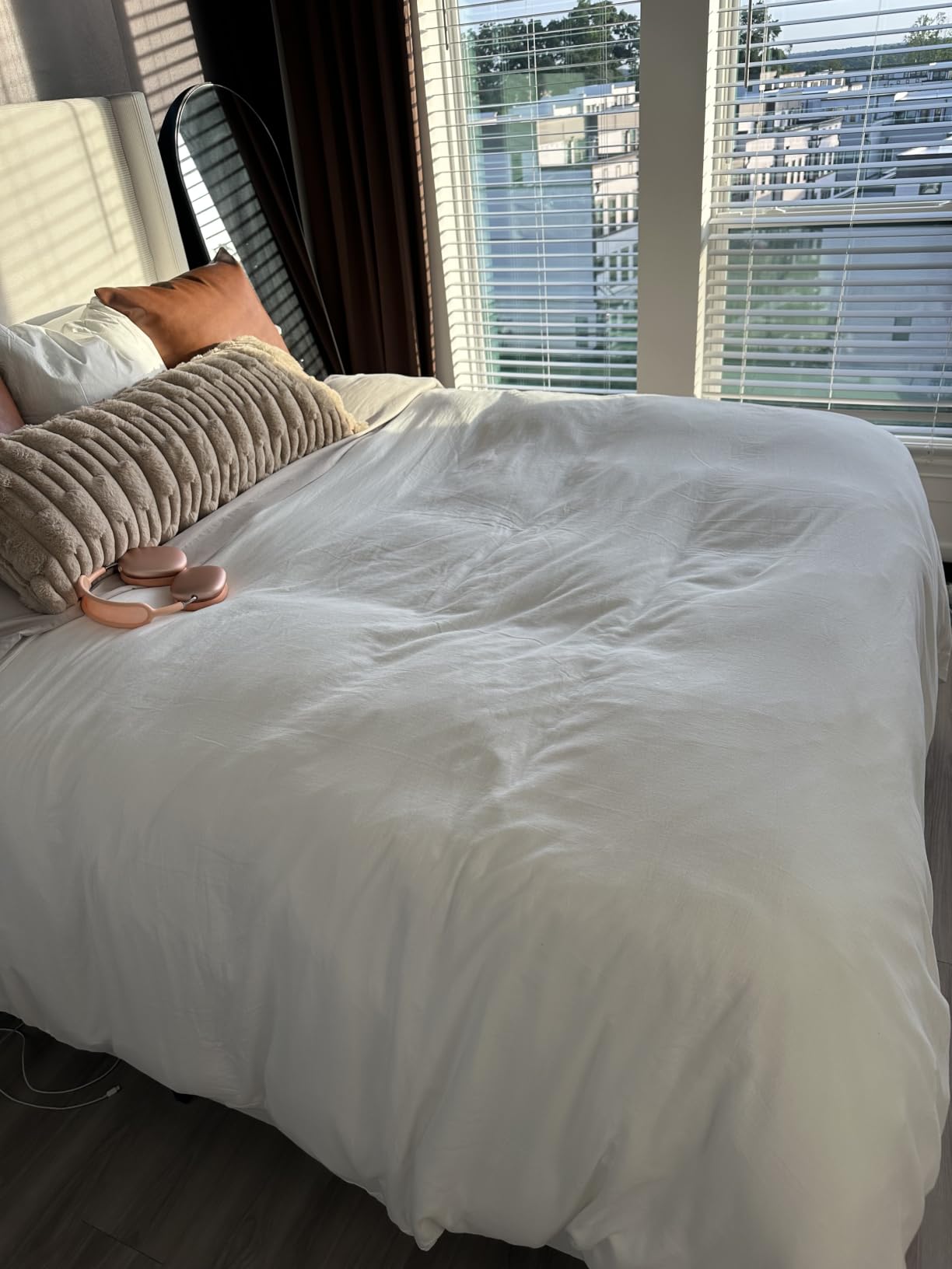 Hungarian Feather Down Comforter Queen,100% Organic Cotton Duvet Insert customer photo 2