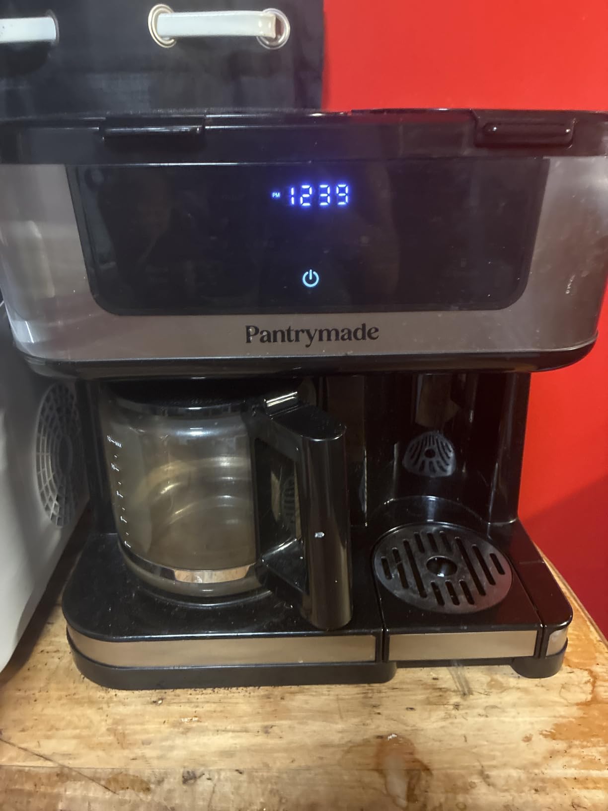 Pantrymade Dual Brew Coffee Maker, 12-Cup Drip & Single Serve K-Cup, Black | Brew a full 12-cup carafe or a single K-Cup pod with programmable touchscreen controls, auto shut-off and reusable filter. customer photo 1