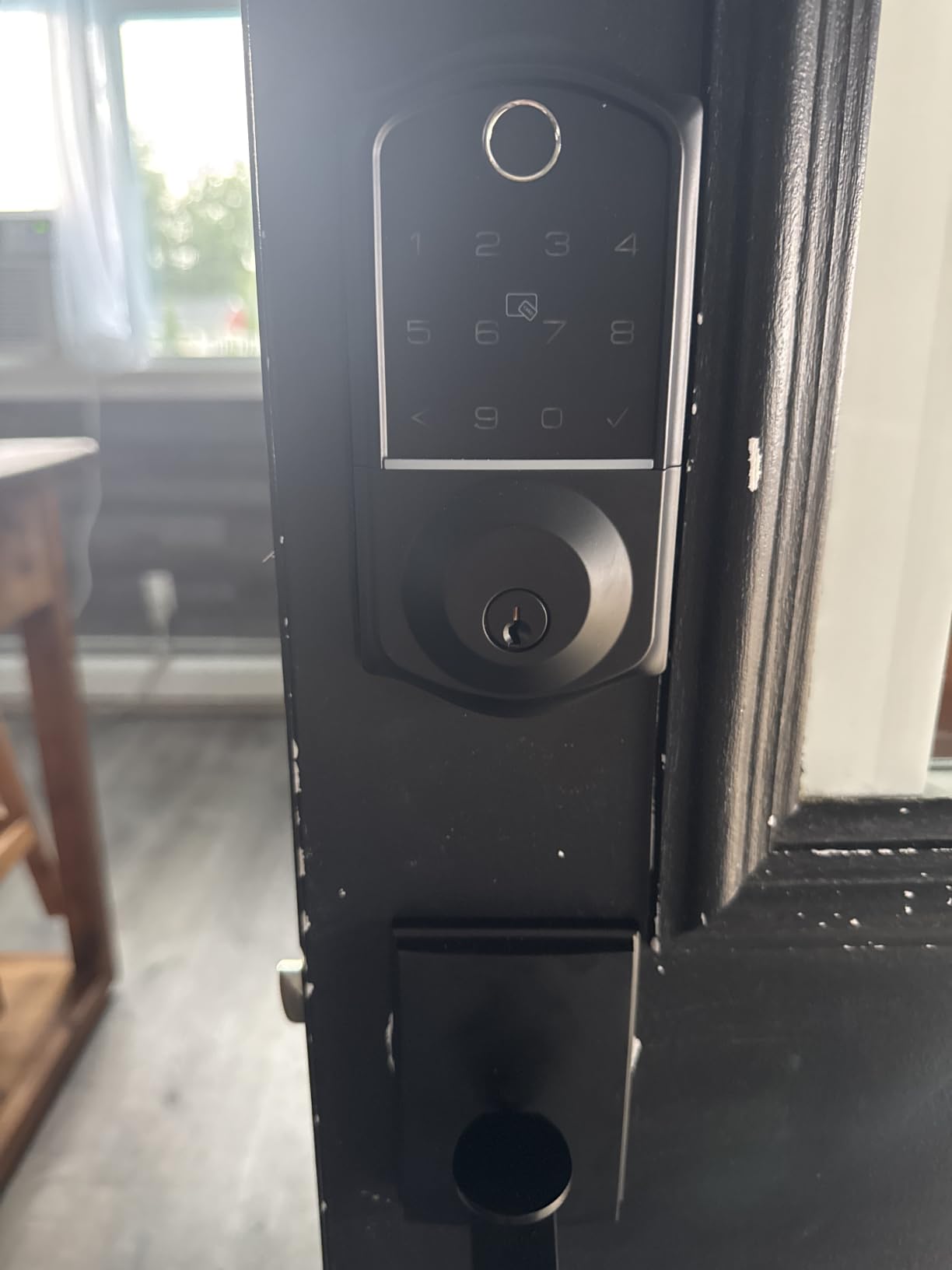 Veise VE017 Fingerprint Smart Door Lock with App Control, Satin Nickel customer photo 1