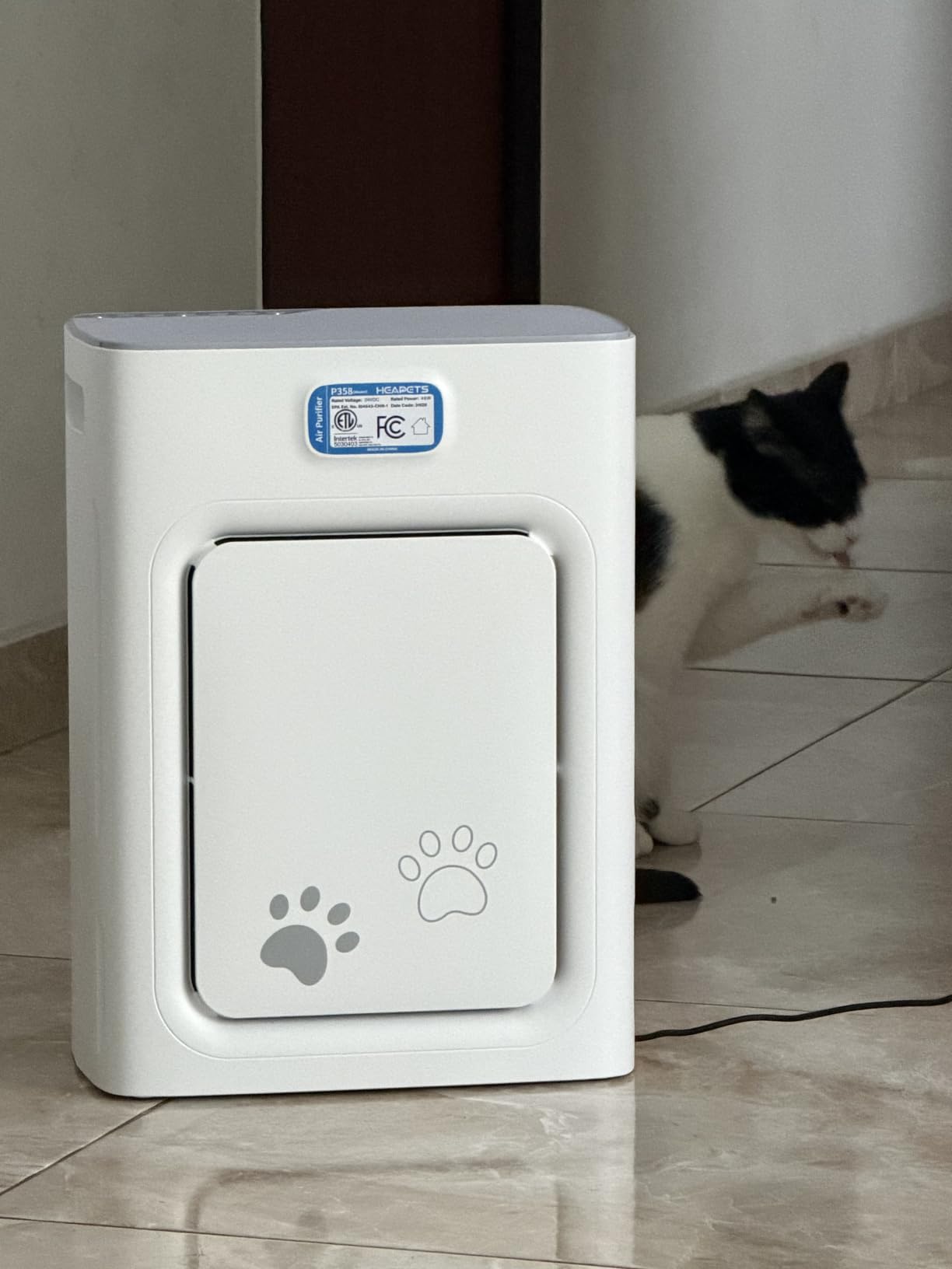 Pet Air Purifier for Home Large Room 2500 Sq Ft, H13 HEPA Double-Sided Filter with Washable Pre-filter, Adsorbs Pet Hair Dander Odor Allergies Smoke Dust,PM2.5 Air Quality Monitor,Auto Mode,P358 Grey customer photo 1