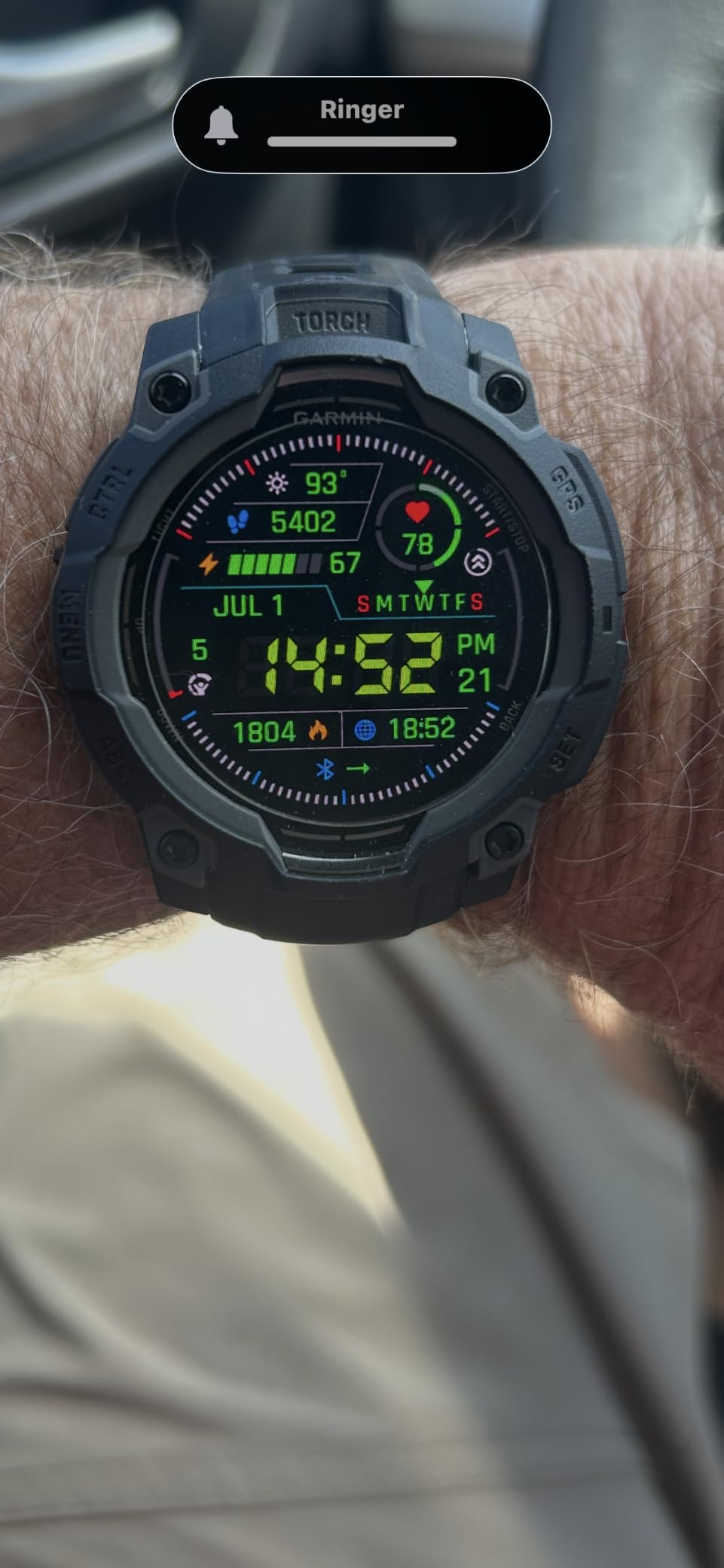 Garmin Instinct® 3 AMOLED, Rugged GPS Smartwatch, 45mm, Black customer photo 1