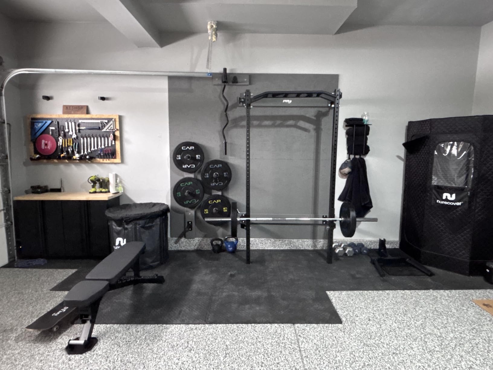 PAPABABE 7ft Barbell 45lb Olympic Barbell 1000/1500lbs Capacity Home Gym customer photo 2