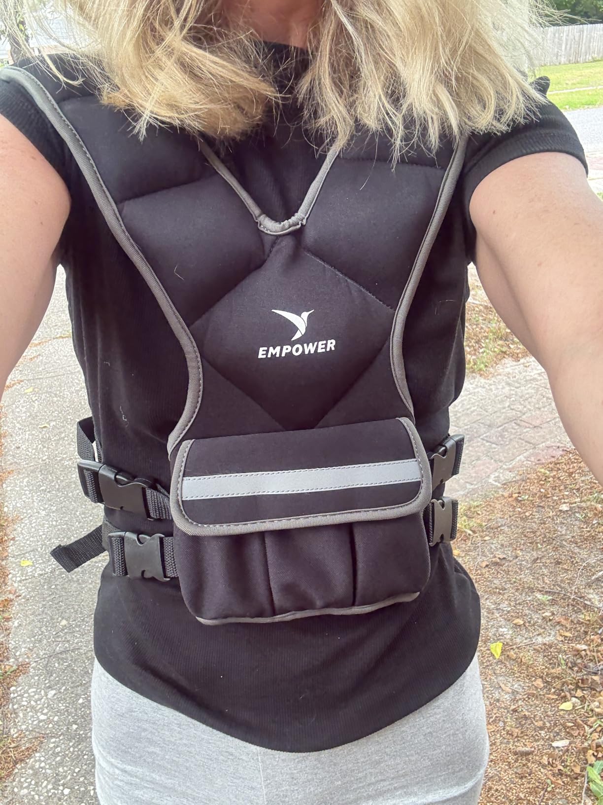 EMPOWER Weighted Vest for Women with Reflective Strips – Fixed 8lbs, Adjustable 4-10lbs (4 in1) or Adjustable10-16lbs (4 in 1), Strengthen Muscles, Boost Bone Health, and Burn More Calories for Workout - Rucking Vest customer photo 2