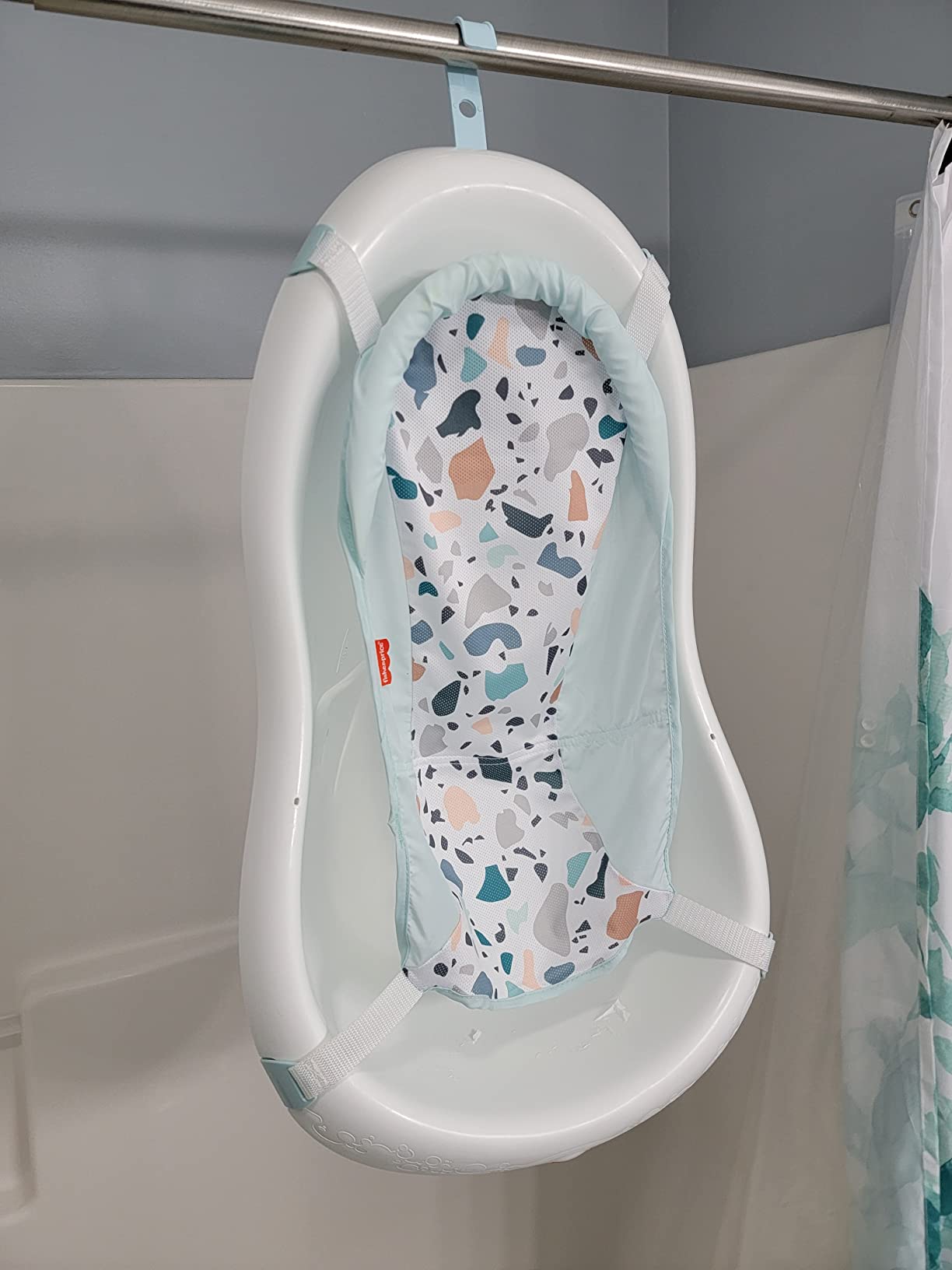 Fisher-Price™ Baby to Toddler Bath 4-in-1 Sling 'N Seat Tub with Removable Infant Support and 2 Toys, Pacific Pebble customer photo 1