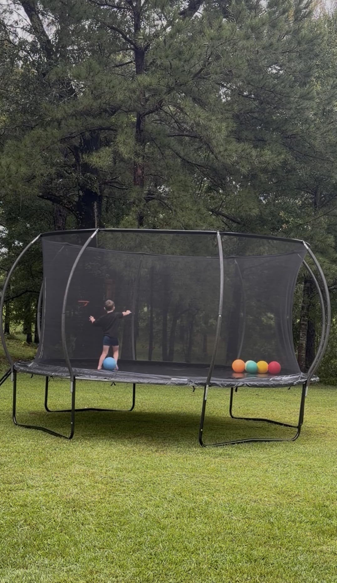 Gigu 10FT 12FT 14FT 15FT 16FT Recreational Trampolines with Enclosure Net and Ladder and Anti-Rust Coating, ASTM Approved Trampoline Outdoor for Kids and Adults Outdoor Yard Trampolines customer photo 1