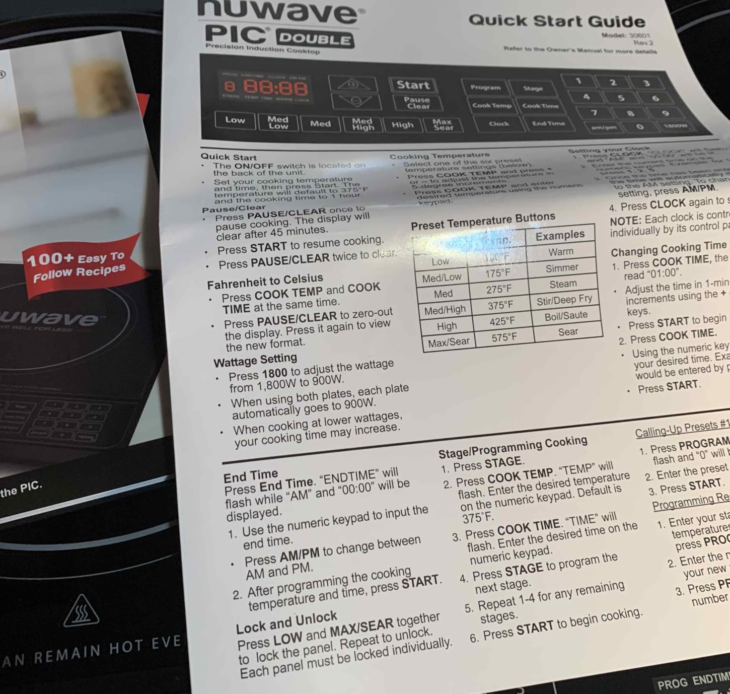 Nuwave Double Pro Cooktop Induction Countertop Burner, Portable, 50°F-575°F | 900/1500/1800W with Dynamic Watt Technology, 8” Heating Coil, Shatter-Proof Ceramic Glass, Seamless IMD Touch Panel customer photo 2