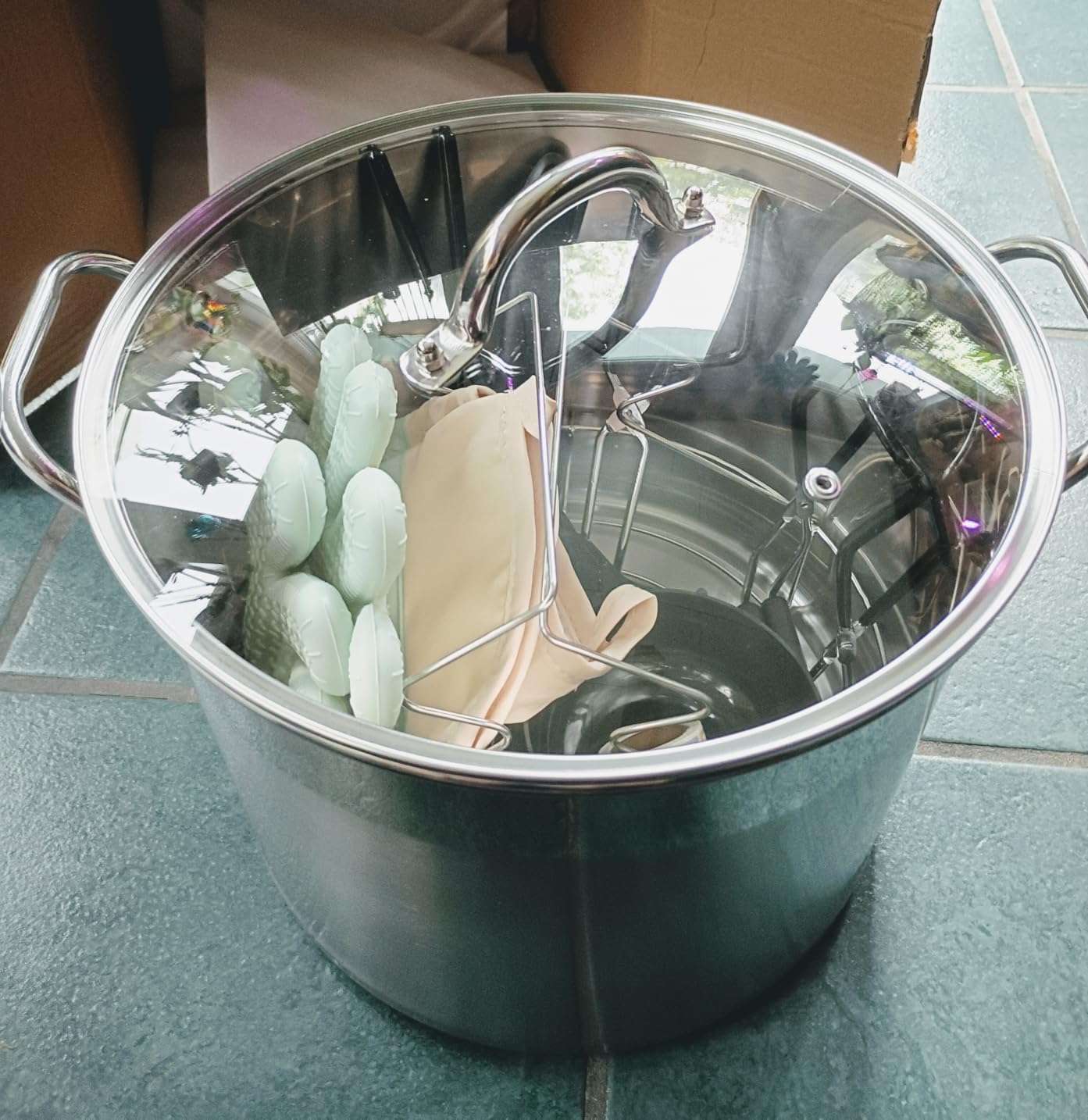20 QT Water Bath Canning Pot with Rack and Lid, Canning Supplies customer photo 1