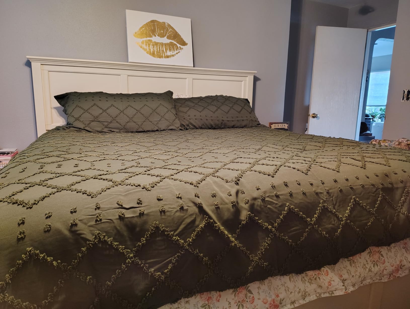 Bedsure Beige Boho Oversized King Duvet Cover, Soft Vintage Embroidery customer photo 1