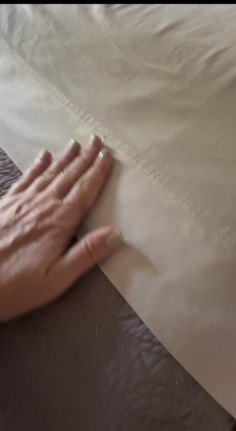 Egyptian Cotton Sheets Queen Size Bed Set, 400TC Queen Sheet Set - White customer photo 2