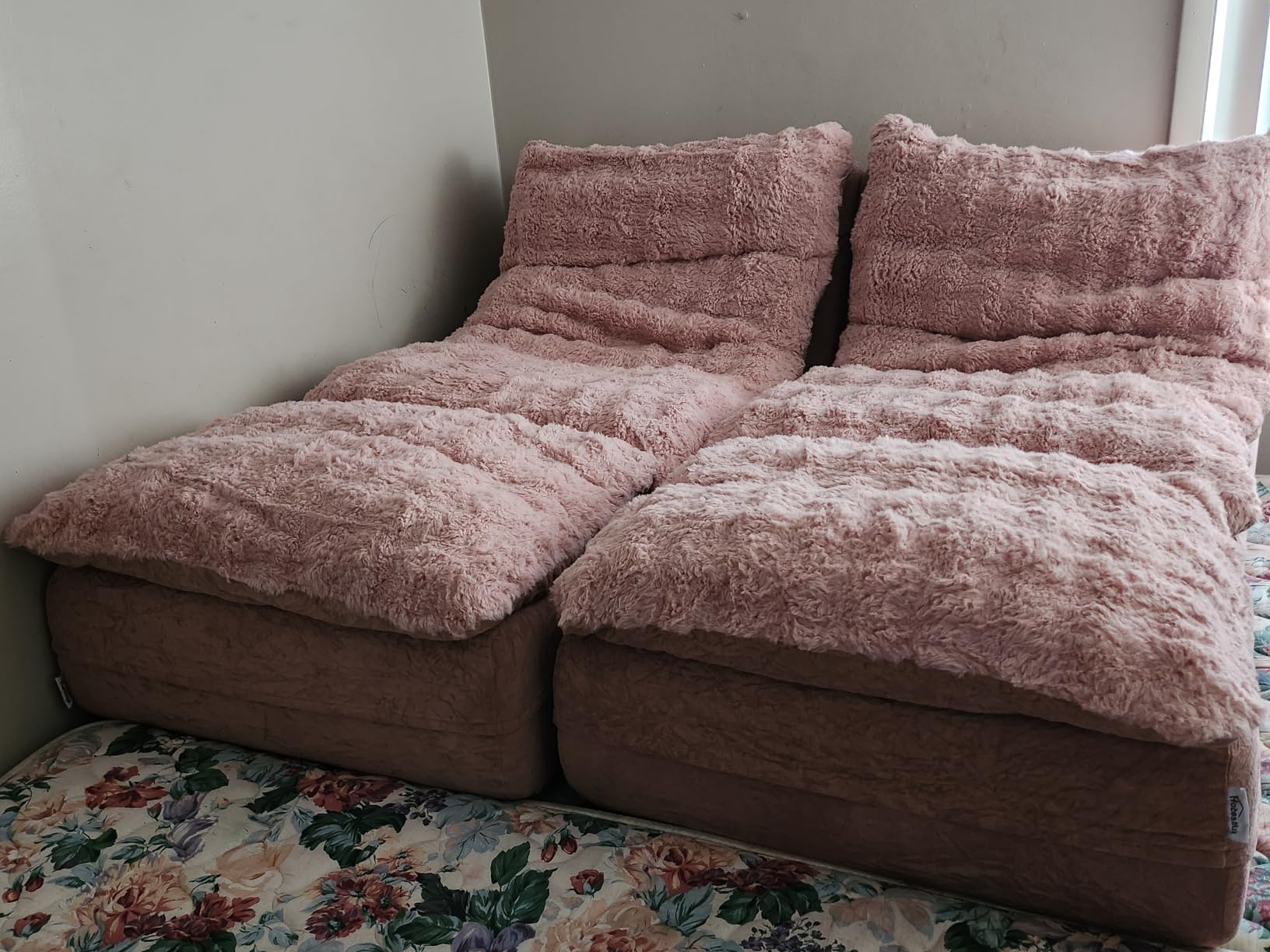 Hobestluk 2-Seater Foam Sofa with Pillows Comfy Couch for Small Spaces customer photo 1