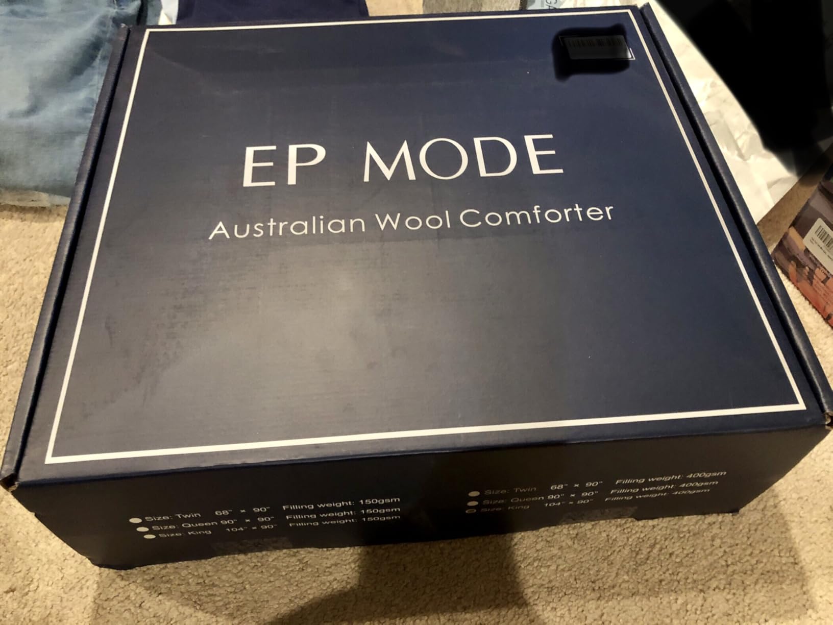 EP Mode Pure Wool Comforter, Thermal-Weight for Winter, Queen customer photo 1