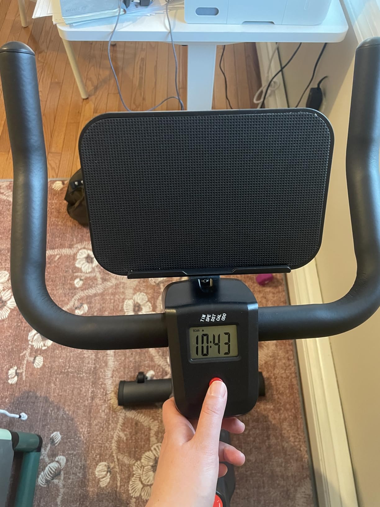 Exercise Bike, CHAOKE Quiet Adjustable Magnetic Resistance Stationary Bike for Home Cardio with App Compatible, 300LB Weight Capacity Indoor Cycling Bike with Comfortable Seat & Digital Display customer photo 1