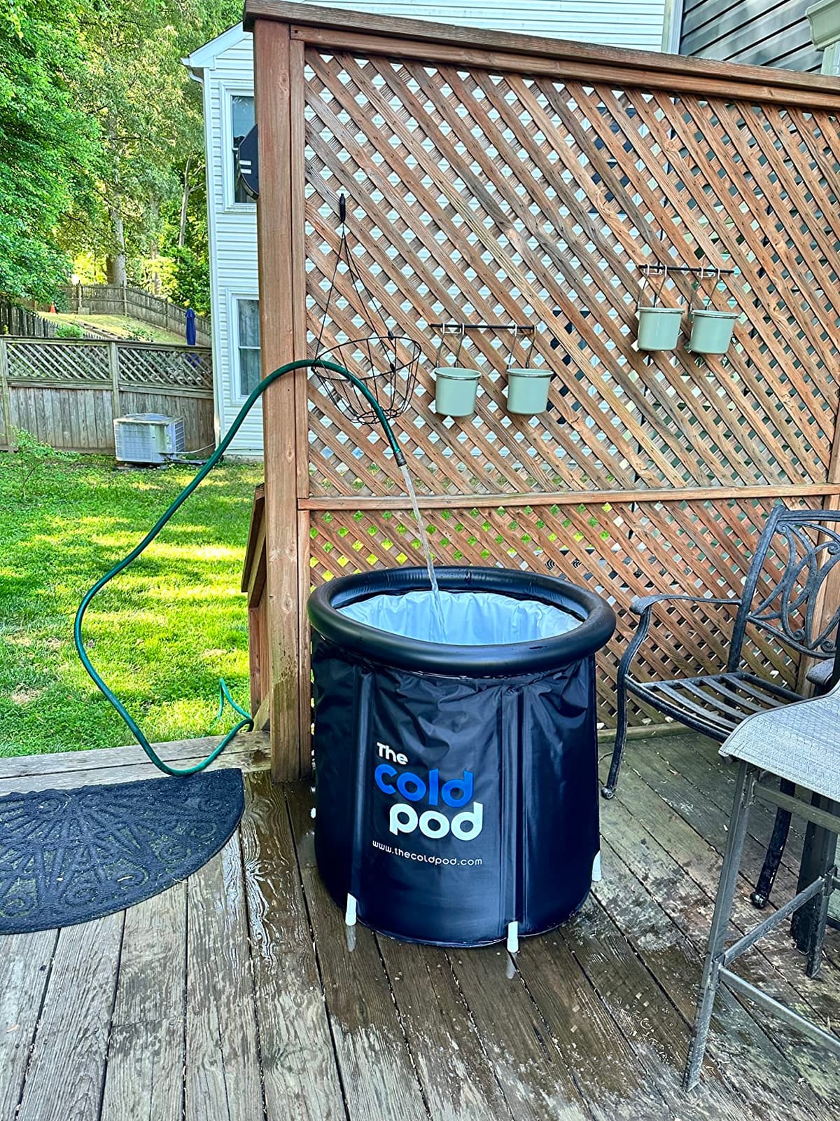 The Cold Pod Cold Plunge Tub: 85 Gal Round Tub with Full-Wrap UV-Reflective Insulation Cover Bundle for Indoor & Outdoors Use - Portable Ice Bath Tub for Athletes&Crossfitters &Wim Hof Enthusiasts customer photo 1