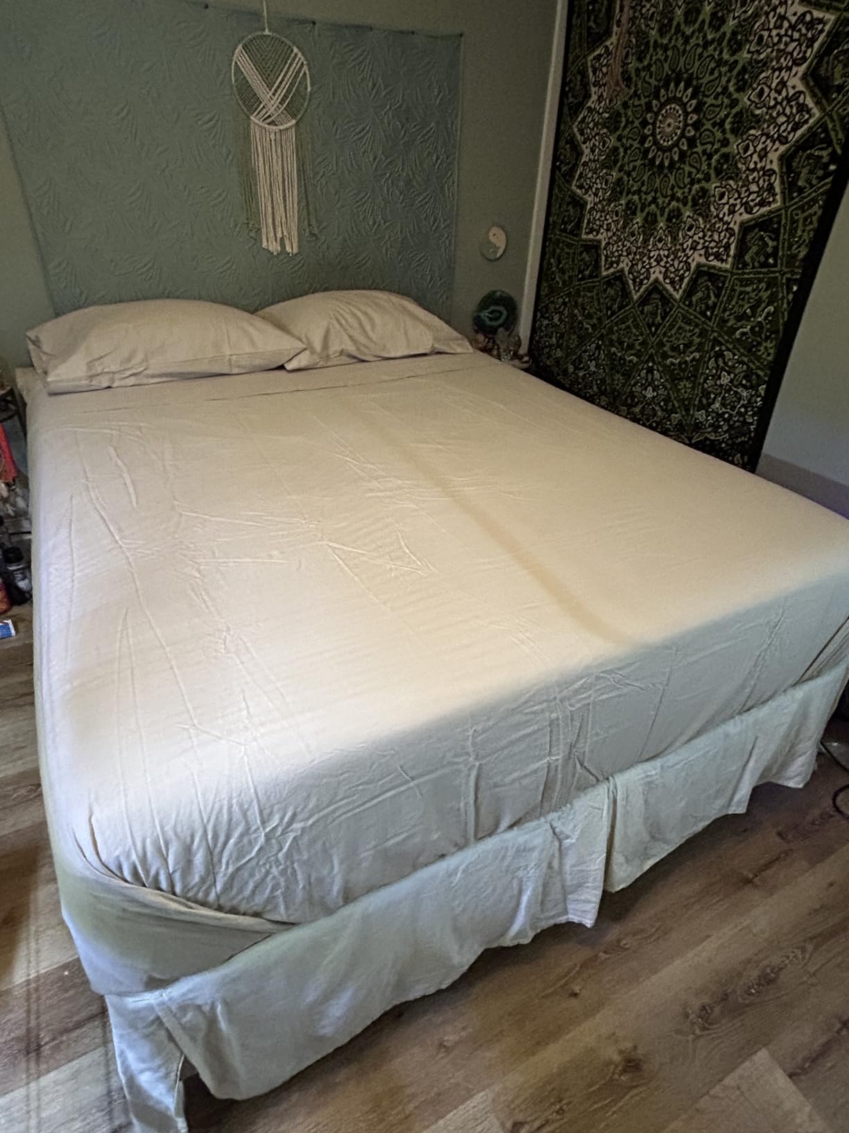 100% Linen Sheets Queen Size,Breathable & Durable 4-Piece Bed Flax Sheet Set,Soft All-Season Bedding for Hot Sleepers 16