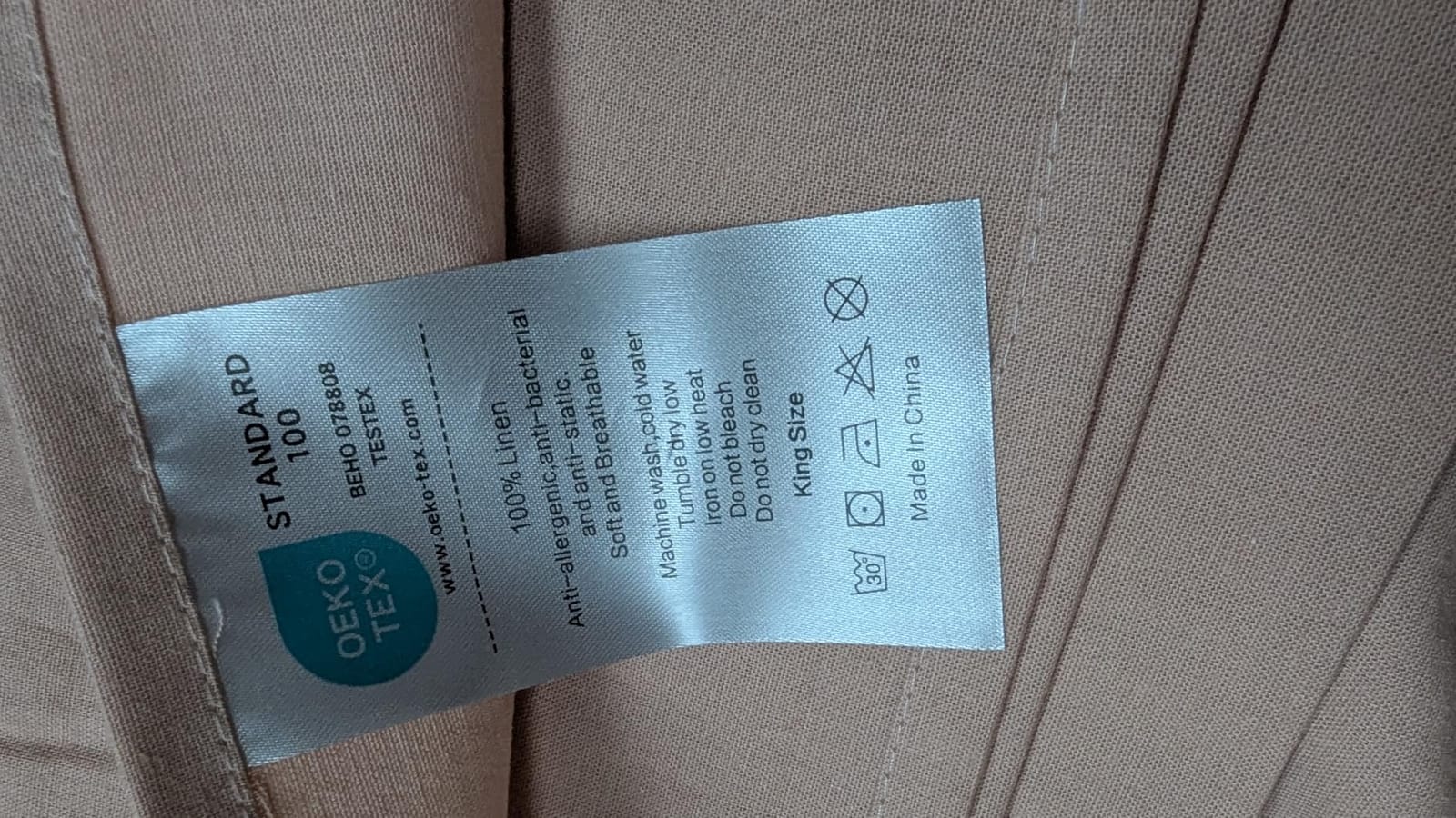 MEISHANG 100% French Linen Sheets Queen,4 Pcs,16