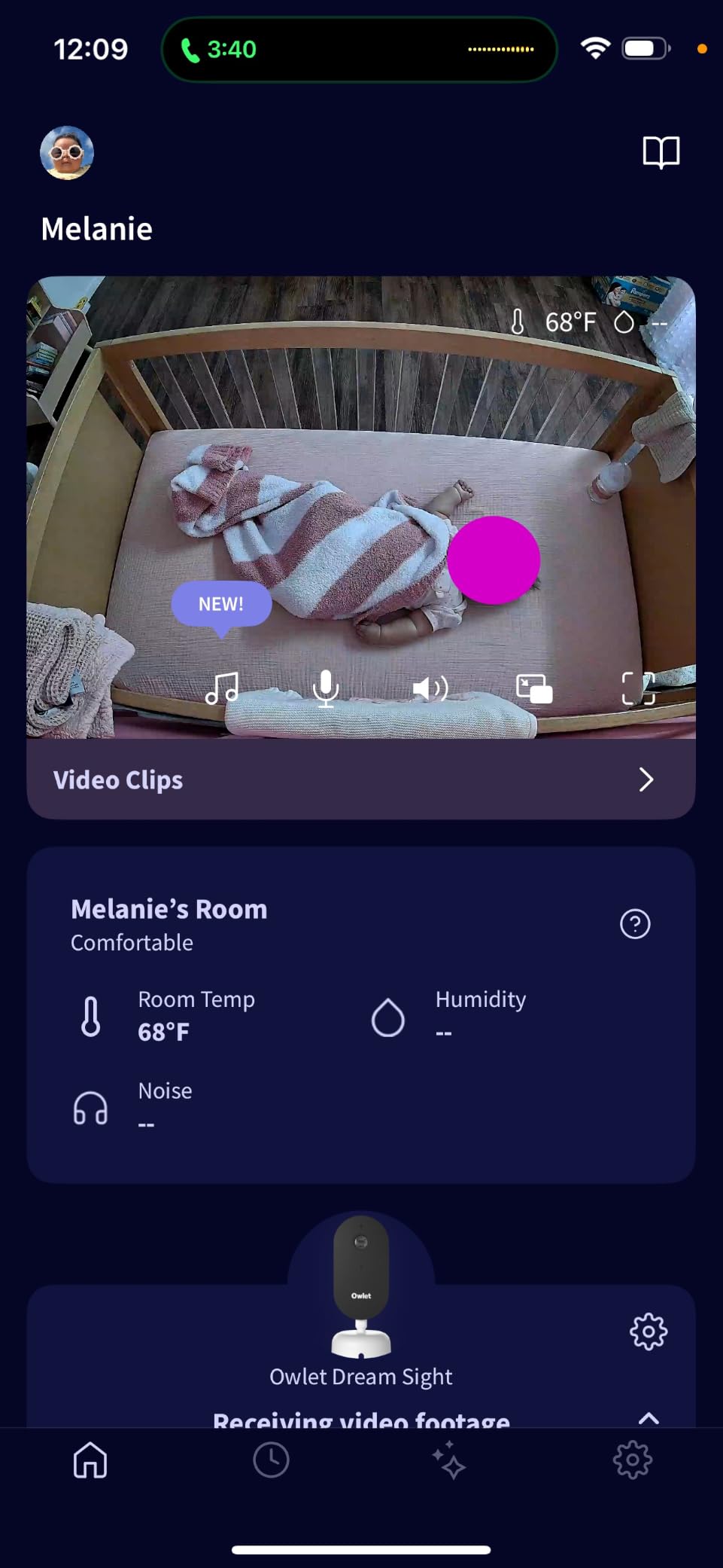 Owlet Dream Sight Smart Baby Monitor, 2K HD WiFi Camera, Cry Alerts customer photo 2
