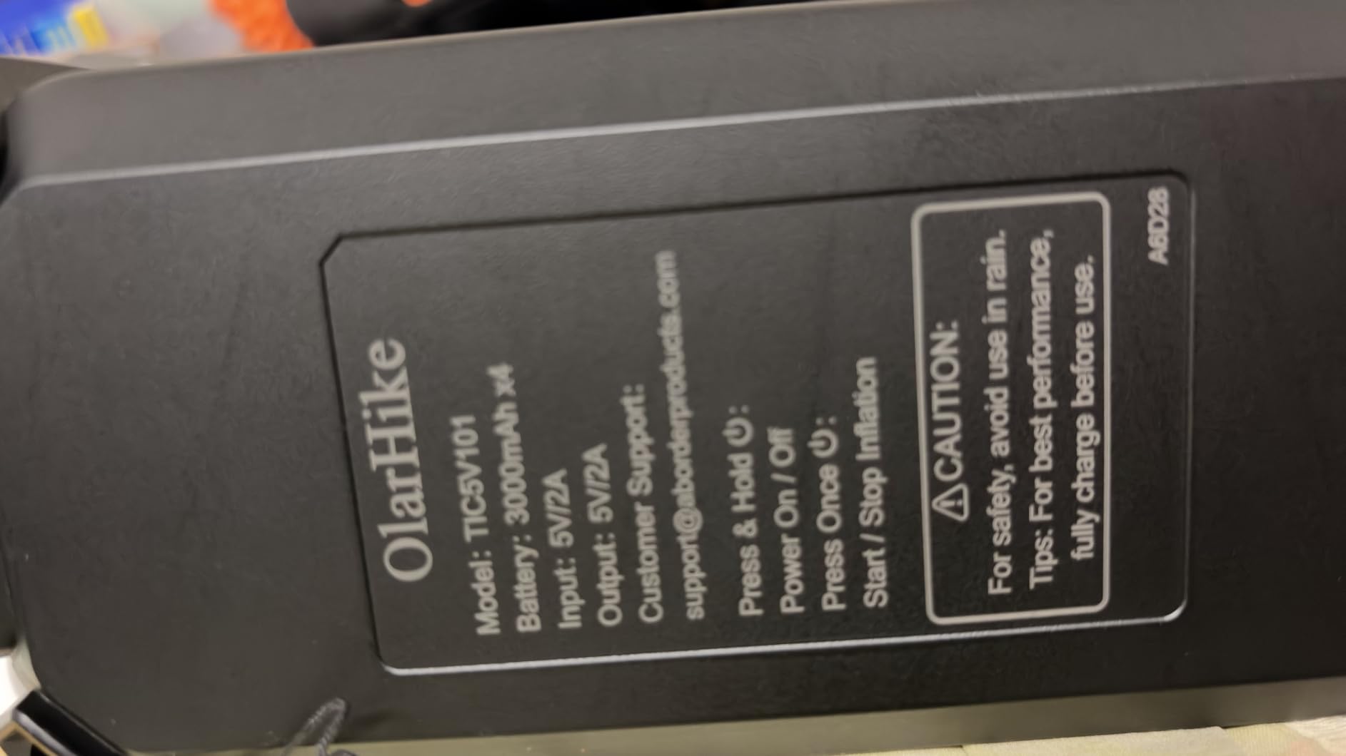 OlarHike Tire Inflator Portable Air Compressor,Dual Power-3*2000mAh &12V DC customer photo 1