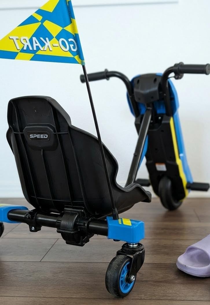 12V Electric Go Kart for Kids Age 6-12, 360° Spin Drift Cart, Blue customer photo 1