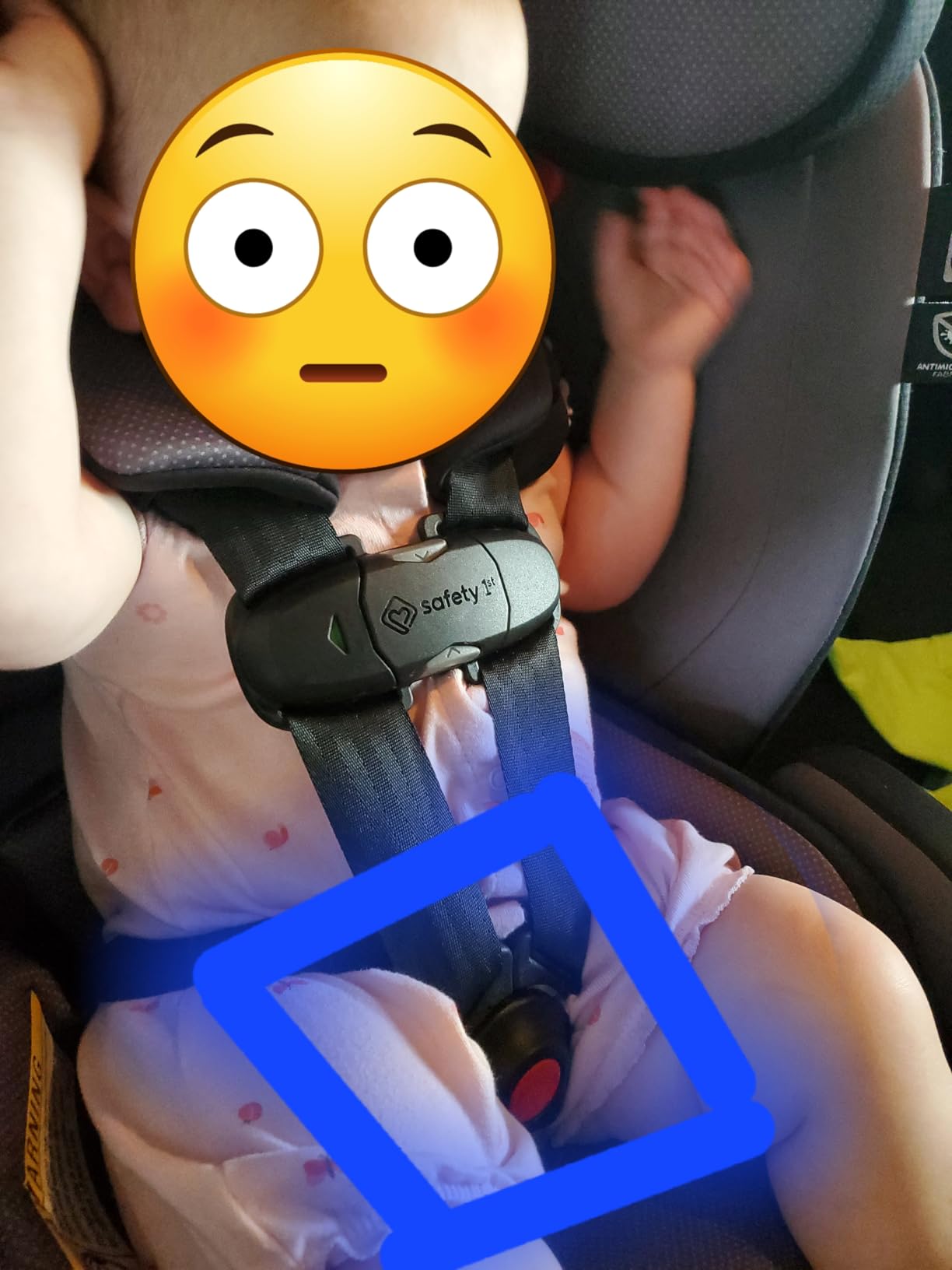 Safety 1st EverSlim 4-in-1 Convertible Car Seat, SecureTech Chest Clip, Ultra-Slim, 4-Mode Infant to Booster, Baby Car Seat, 5-100 lbs, Memory Foam, Office Space customer photo 1