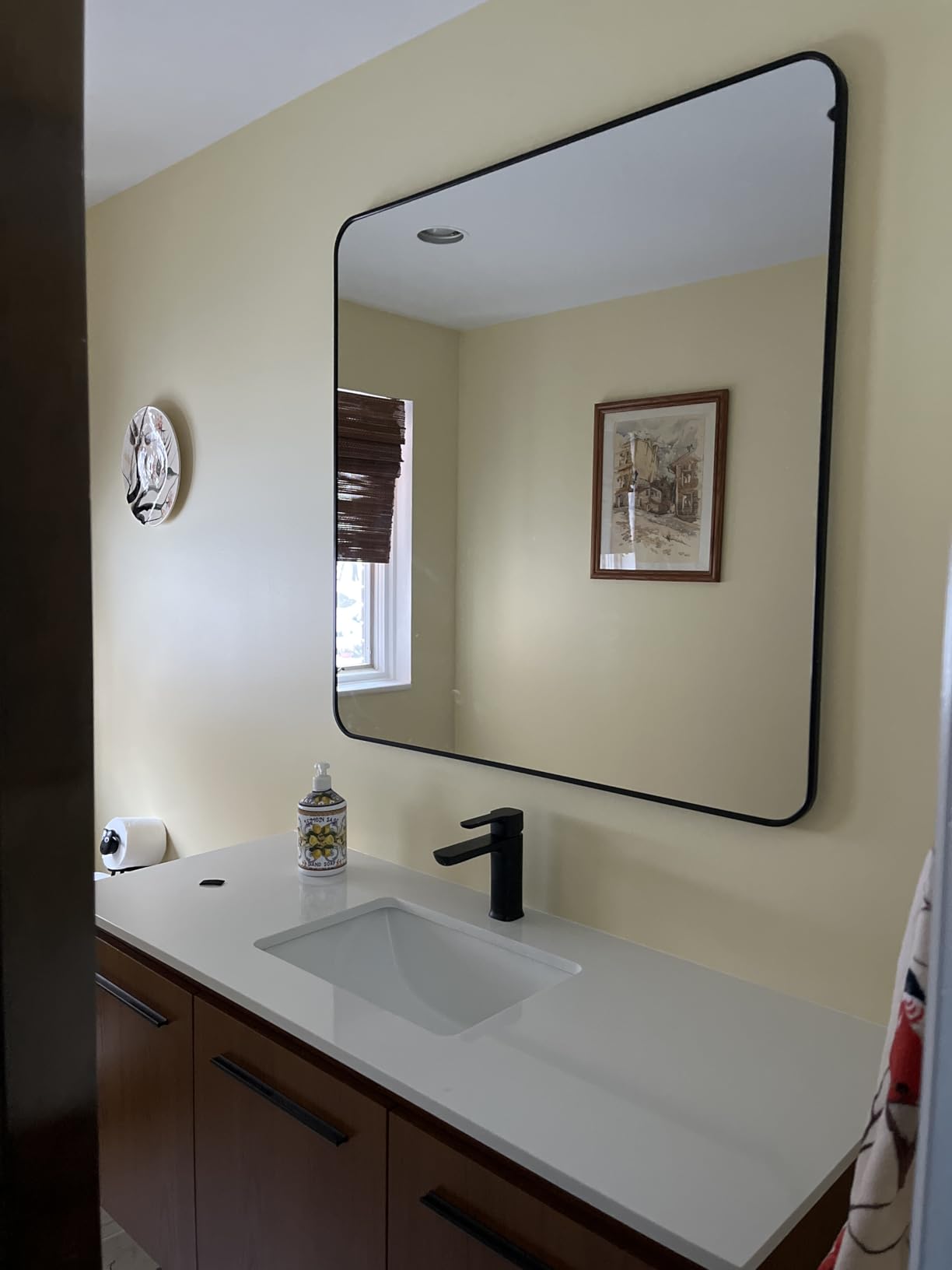 FORBATH Black Bathroom Mirror for Over Sink, Wall Mirror 16x24 Inch with Metal Frame, Rounded Corners for Bathroom, Bedroom, Entryway Décor customer photo 2