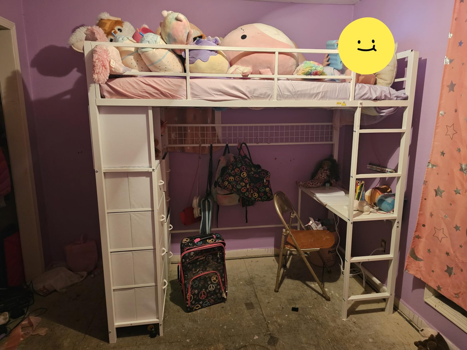 ADORNEVE Loft Bed Full Size with Desk and 8 Storage Drawers, White customer photo 2