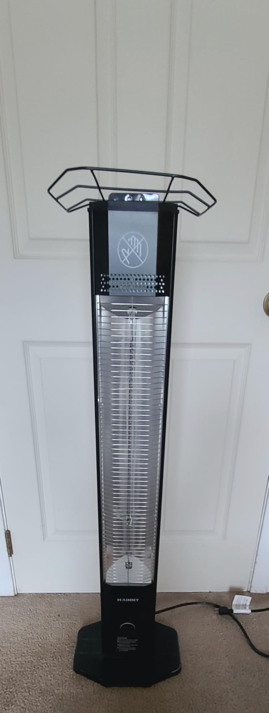 Outdoor Electric Patio Heater, Haimmy 34- inch Outdoor Electric Patio Heater, 1500W Instant Heating, 3 Heat Levels, Tip-Over & Overheat Protection, IPX5 Waterproof Tower Space Heater customer photo 2