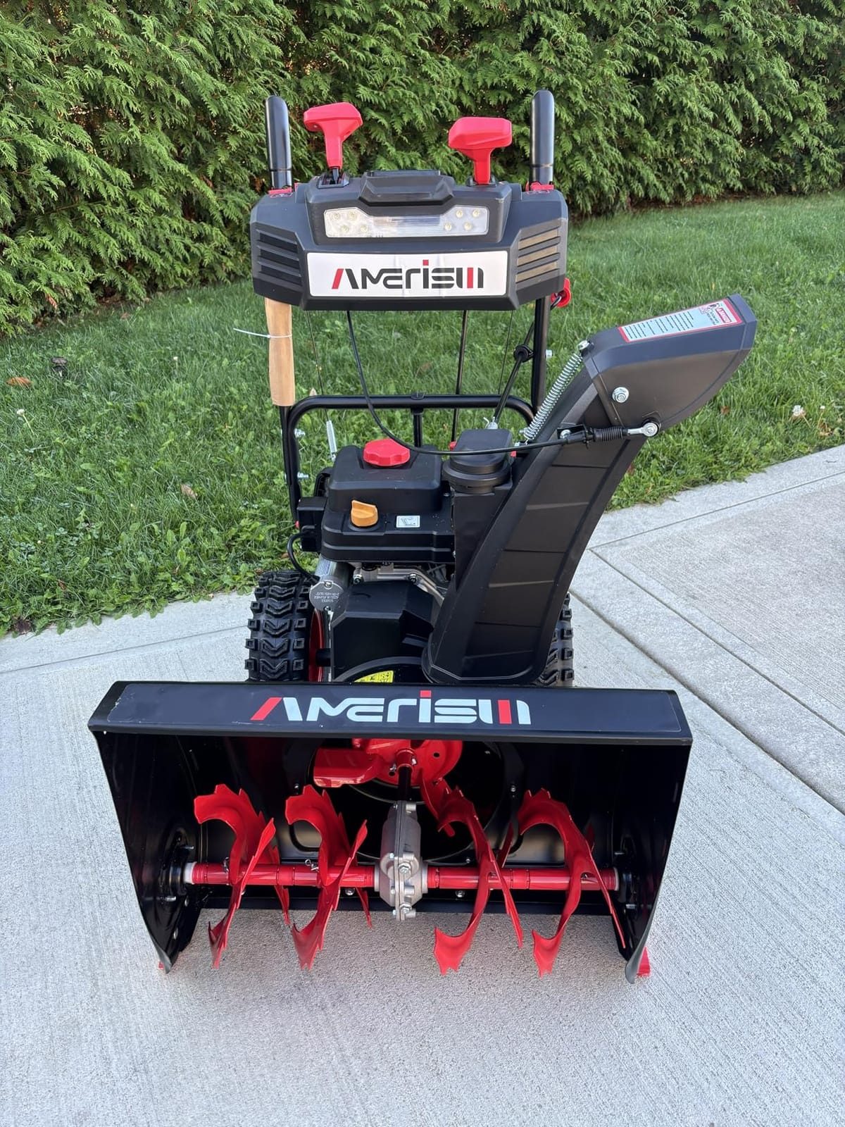 AMERISUN 21-Inch Electric Snow Thrower, 15-Amp Corded Snow Blower with LED Light, 180° Adjustable Chute & 30-Ft Snow Discharge for Residential Driveways, Walkways & Patios customer photo 1