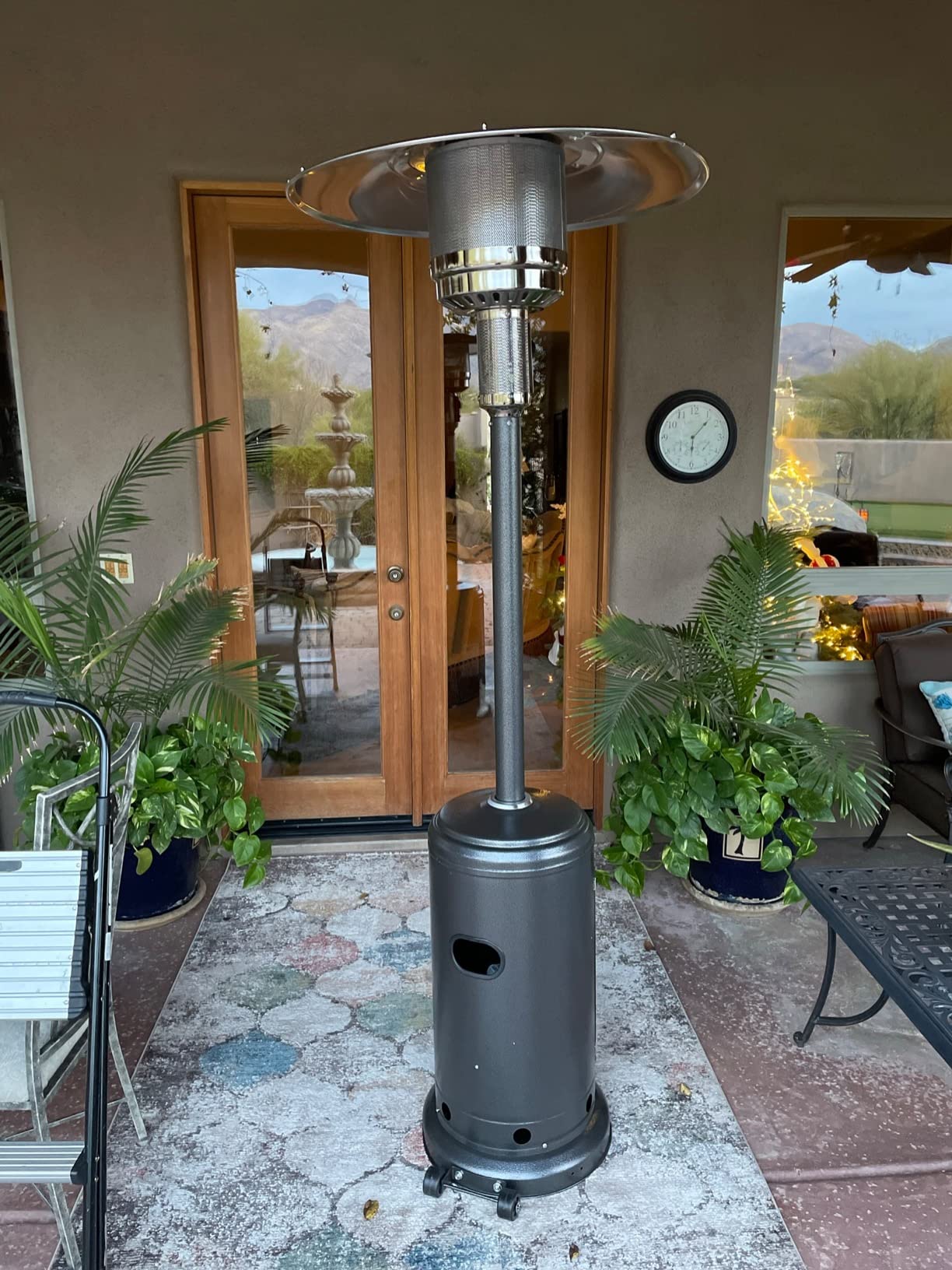 Pamapic Outdoor Heaters for Patio with Round Table Design, Premium 304 Stainless Steel Burner, Triple Protection System Propane Patio Heater for Porch Garden, Residential & Commercial Use customer photo 2