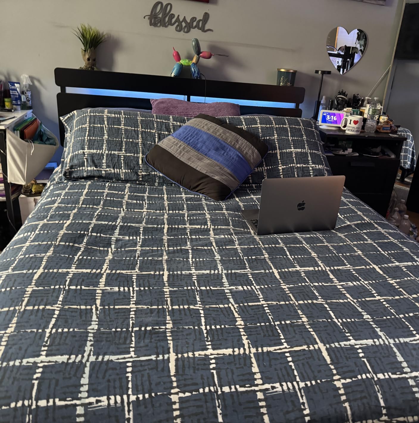 Forestell Queen Bed Frame with Wood Headboard,2 Storage Drawers & Shelf customer photo 1