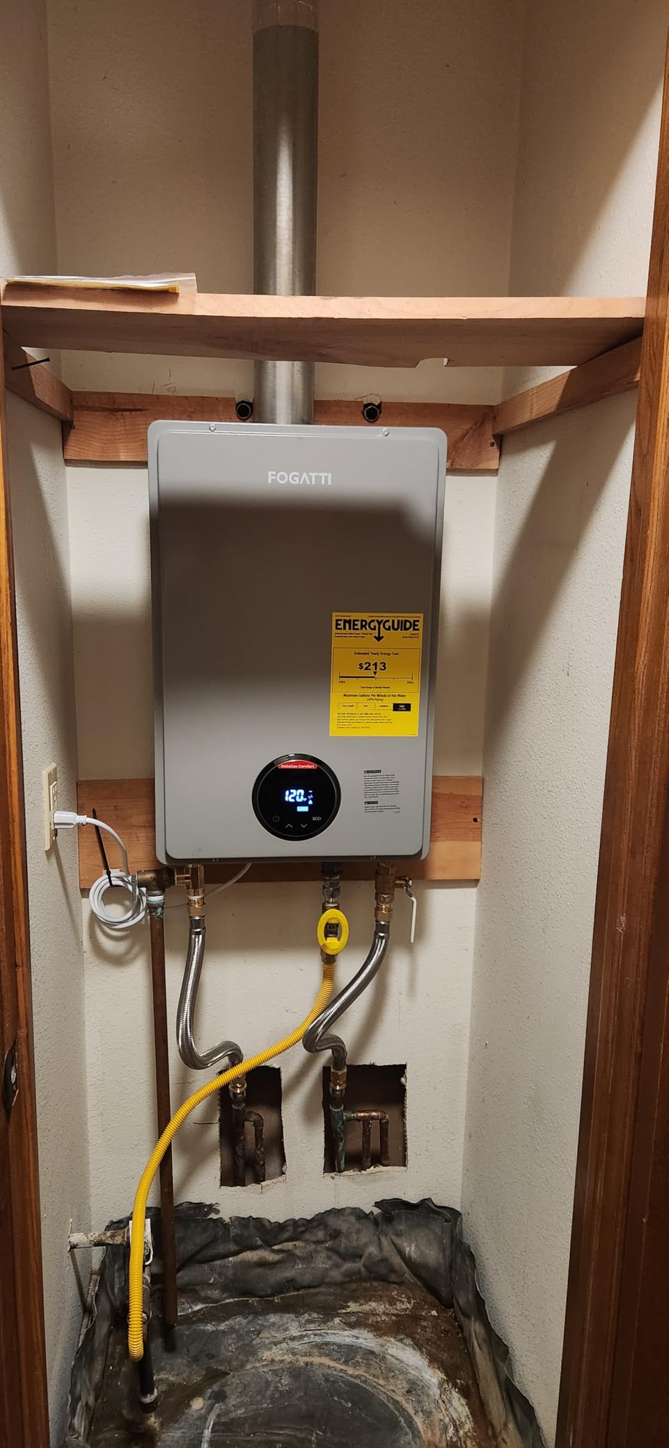 FOGATTI Tankless Water Heater Natural Gas Outdoor On Demand CSA Certified customer photo 2