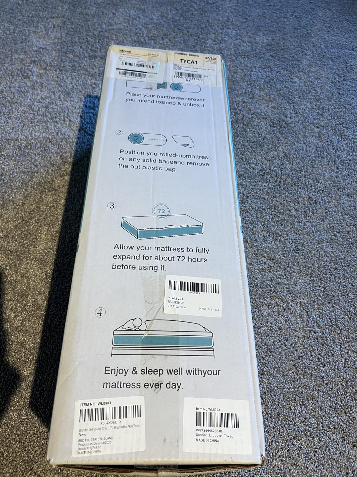 Crib & Toddler Mattress, 100% Organic Cotton Cover, Breathable, Premium Foam Interior, 5’’ Thickness Firm, Fits Any Standard Size Baby Crib & Toddler Bed customer photo 2