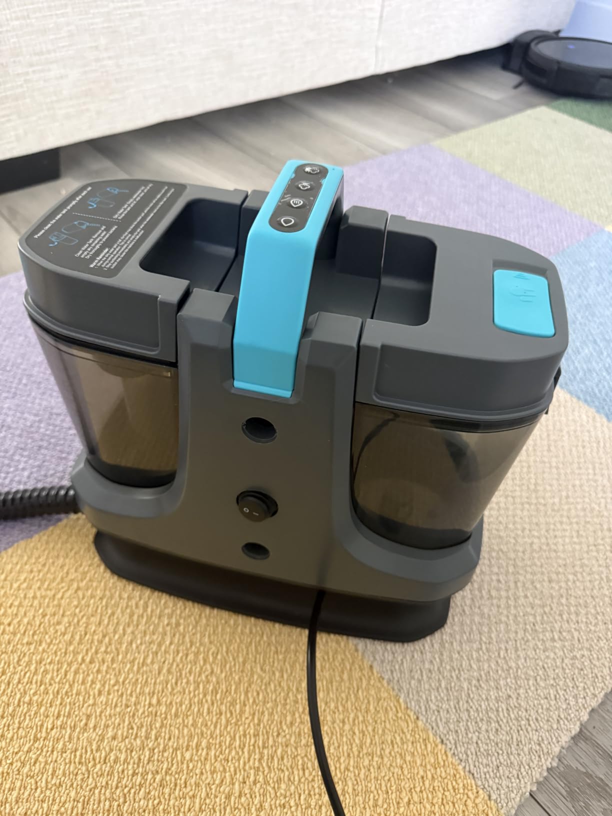 Starrybot Portable Carpet Cleaner with Steam, 18Kpa Spot Cleaner(Gray) customer photo 1