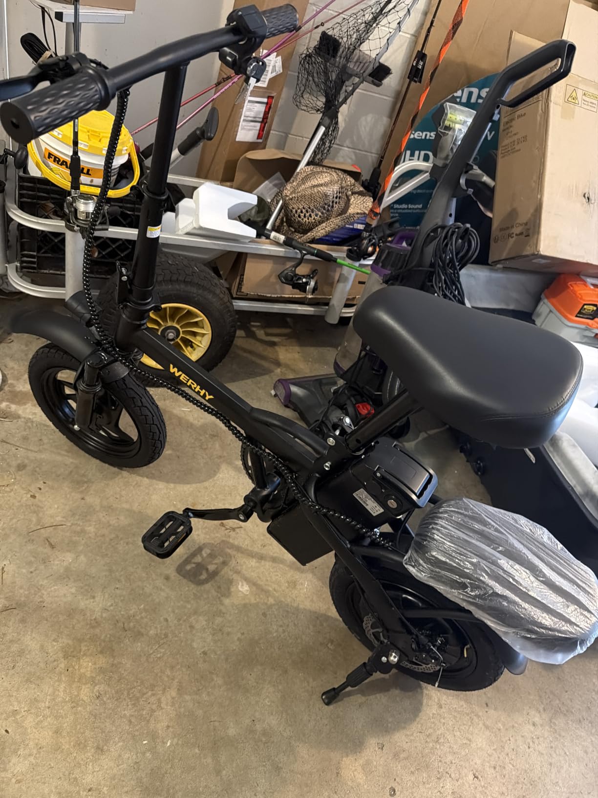 WERHY Electric Bike for Adults, 500W Motor, 20 MPH Max Speed Folding Ebike, 14