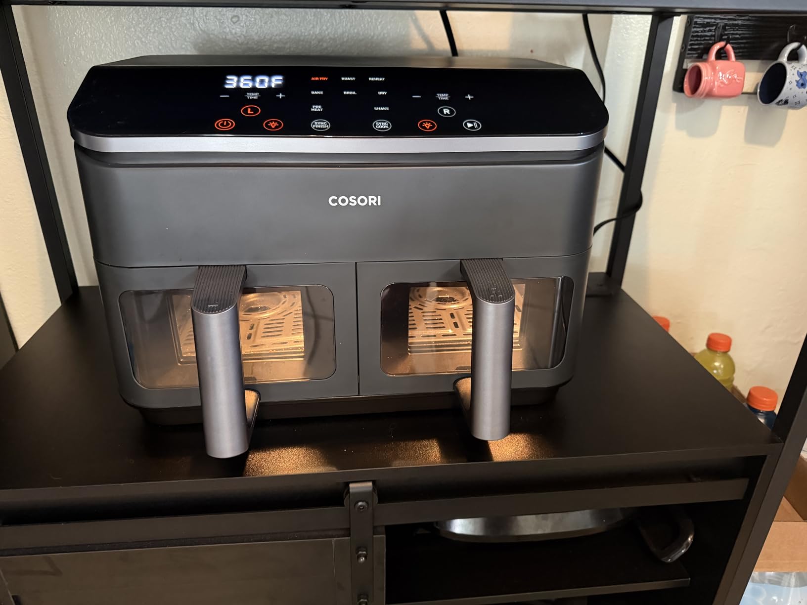 Cosori TWINFRY 9 QT Double Air Fryer, Removable Divider, PFAS-Free Ceramic customer photo 2