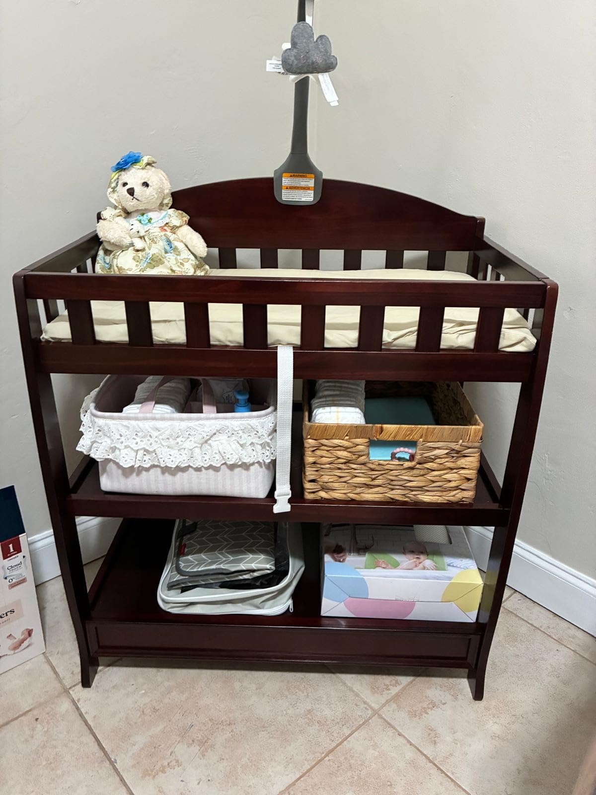 Delta Children Infant Changing Table with Pad, Chestnut customer photo 1