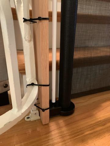 Babepai Retractable Baby Gates for Stairs, Retractable Dog Gate for Indoor/Outdoor Use | Child Gates for Doorways, Deck, Porch, Hallways, Patio (White, 55