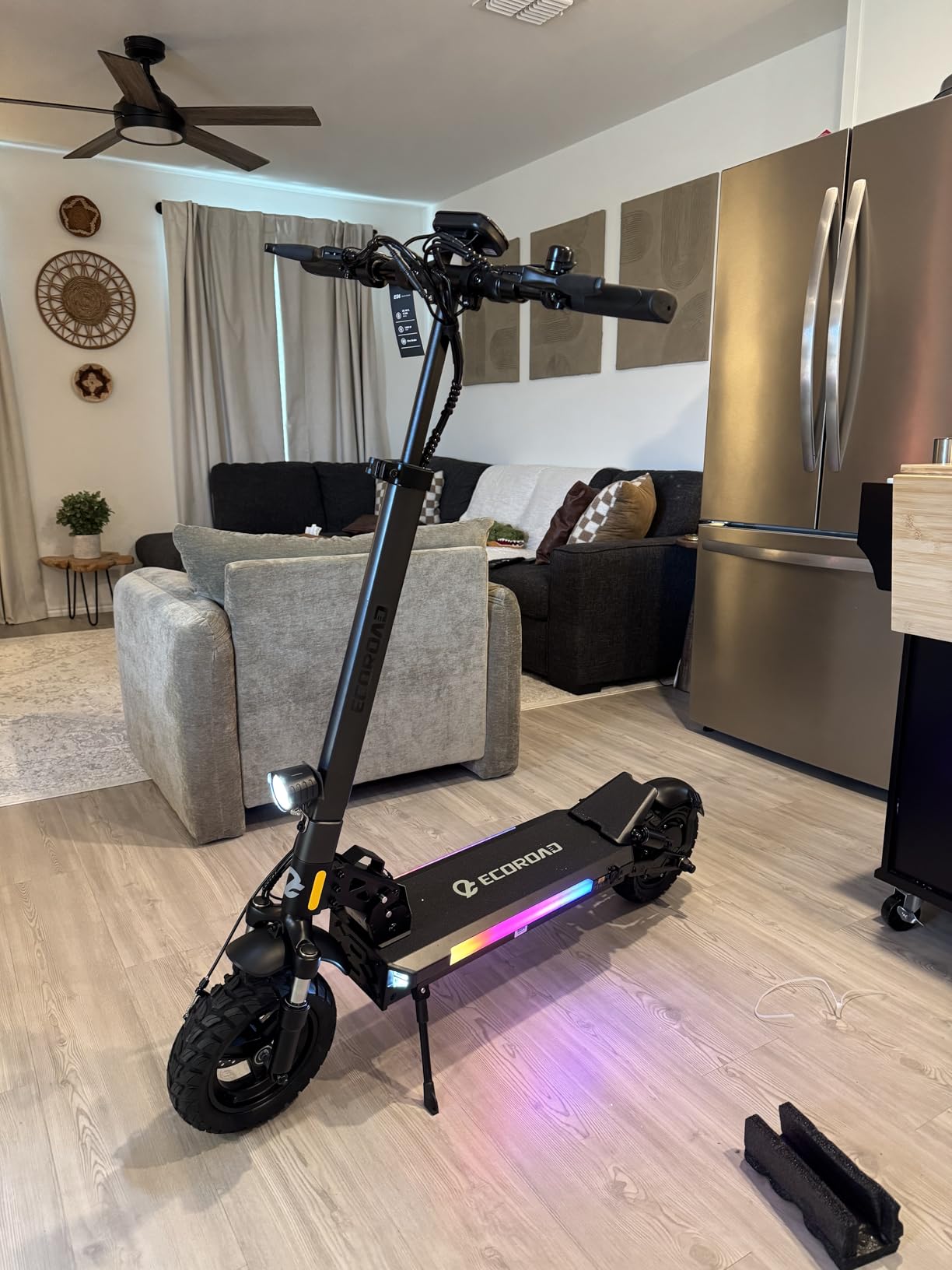 ECOROAD ES6 Electric Scooter Adults, 1000W Peak Motor Up to 31 MPH customer photo 2