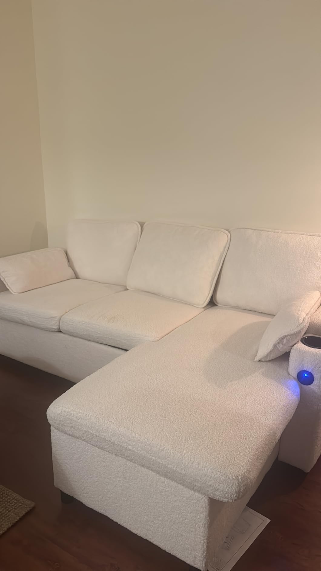 DURASPACE Sofa Bed Sleeper Sofa Pull Out Couch with Double Storage Chaise, Sectional Sofas for Living Room, U Shaped Couch with Removable Covers (Blue) customer photo 1