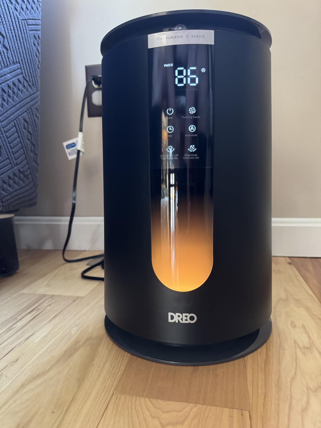 DREO Air Purifier for Home, HEPA Sleep Mode, AHAM VERIFIDE Air Purifiers for Bedroom, Pets, Smoke, Dust, Pollen & Odors, PM2.5 Monitor, Auto & Turbo Mode, 4 Speeds, Scent Diffuser, DR-HAP008(Dreo 338) customer photo 2