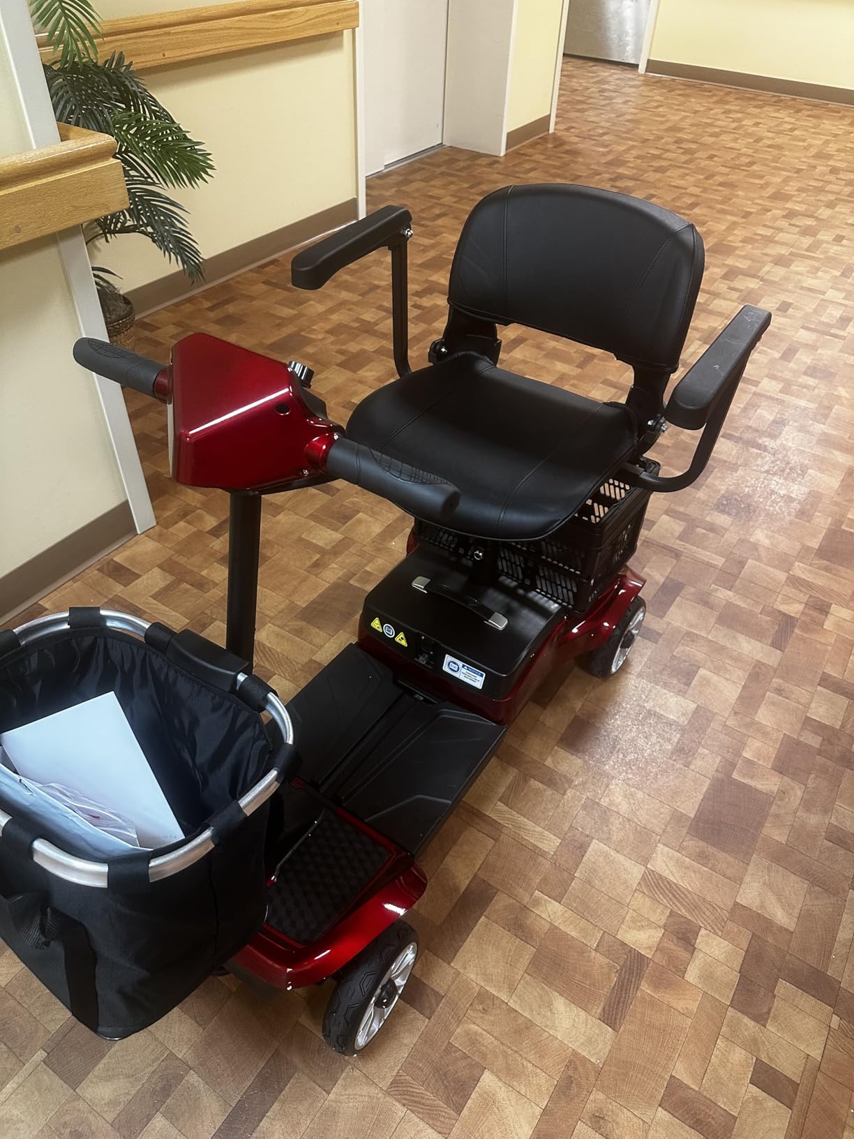 Foldable 4-Wheel Mobility Scooter for Adults – Portable Motorized Scooter with 330 lbs Capacity, Detachable Battery, Dual Baskets, Cup & Phone Holder, Pink customer photo 2