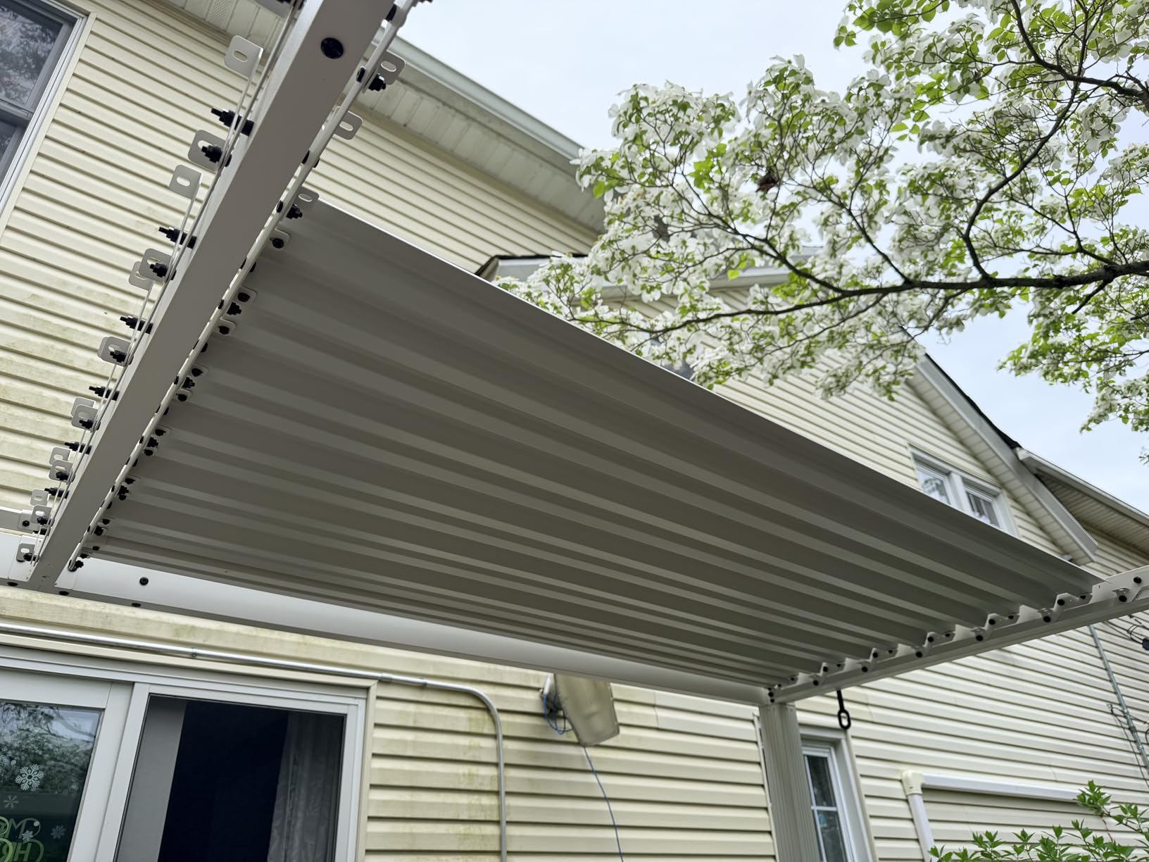 Louvered Pergola 10' x 13', Outdoor Aluminum Pergola, Gray customer photo 2