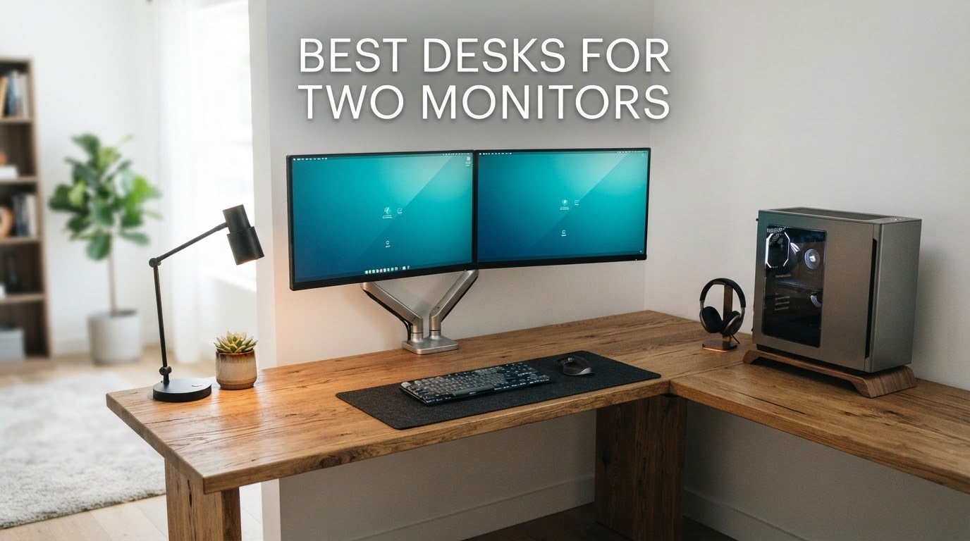 best desks for two monitors